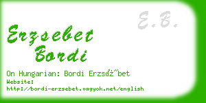 erzsebet bordi business card